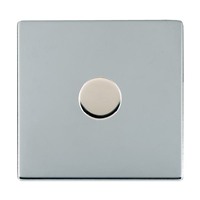 Picture of Sheer Screwless BC/WH 1 Gang 2 WAY 600W Push On/Off Resistive Dimmer